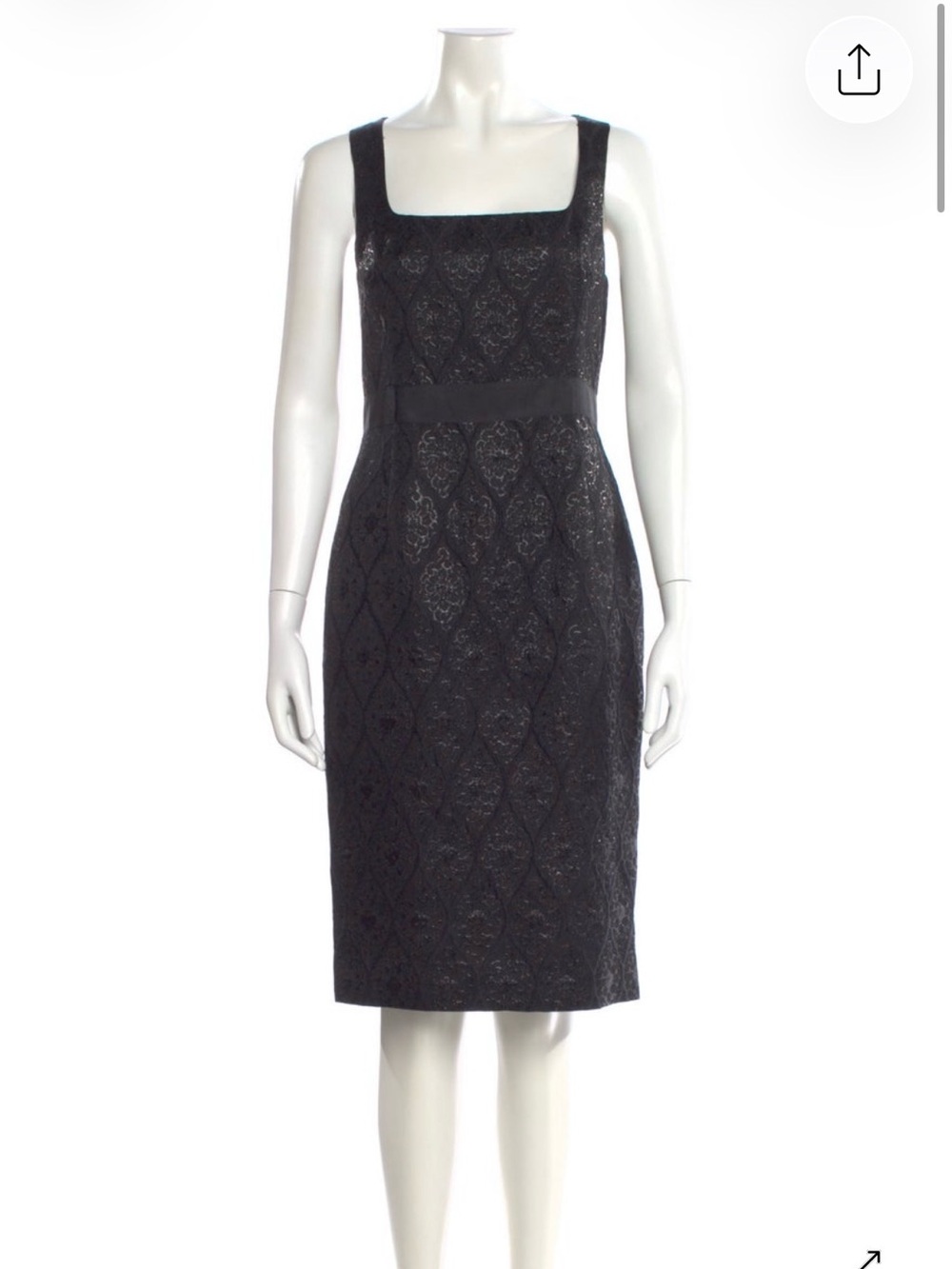 NWOT Michael Kors Black Jacquard Lace Dress 8